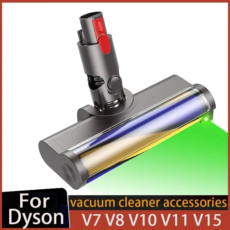 Weicher Rollenbürstenkopf für Dyson V7 V8 V10 V11 V15 Akkureiniger Hartholzboden Motorkopfzubehör mit Stauberkennung