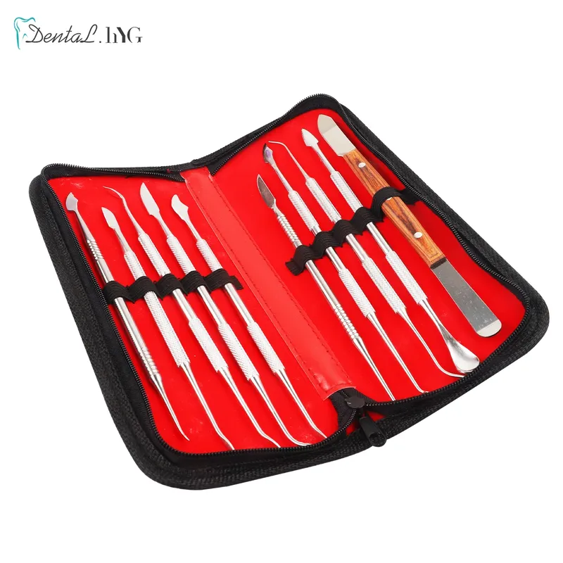 Dental Spachtel Gips Messer Praktische Edelstahl Vielseitig Zähne Wachs Carving Werkzeug Set Dental Instrument Zahnarzt Werkzeuge