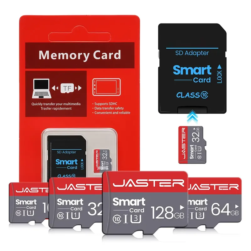Hochgeschwindigkeits-Mini-SD-Speicherkarte 256GB Klasse 10 Micro-TF-Flash-USB-Stick-Karte 4GB 8GB 16GB 32GB 64GB 128GB für Smartphones