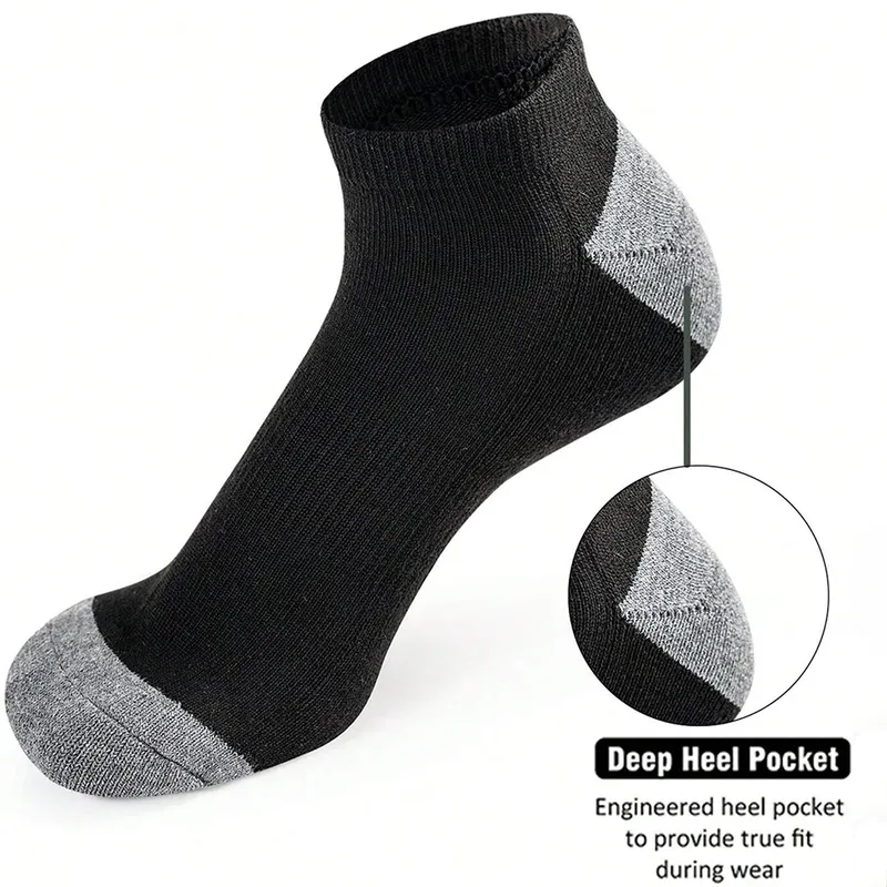 10 Paar bequeme, atmungsaktive Socken, schweißabsorbierend, geruchsabweisend, niedrig geschnitten, einfarbig, geeignet für Outdoor-Aktivitäten