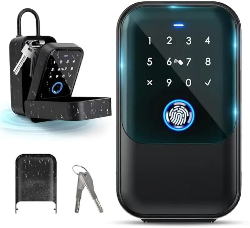 YRHAND TTlock passwort Smart Fingerprint Digital karte Inteligente Tuya Elektronische Tragbare IP66 Schloss Boxen Für Smart Home