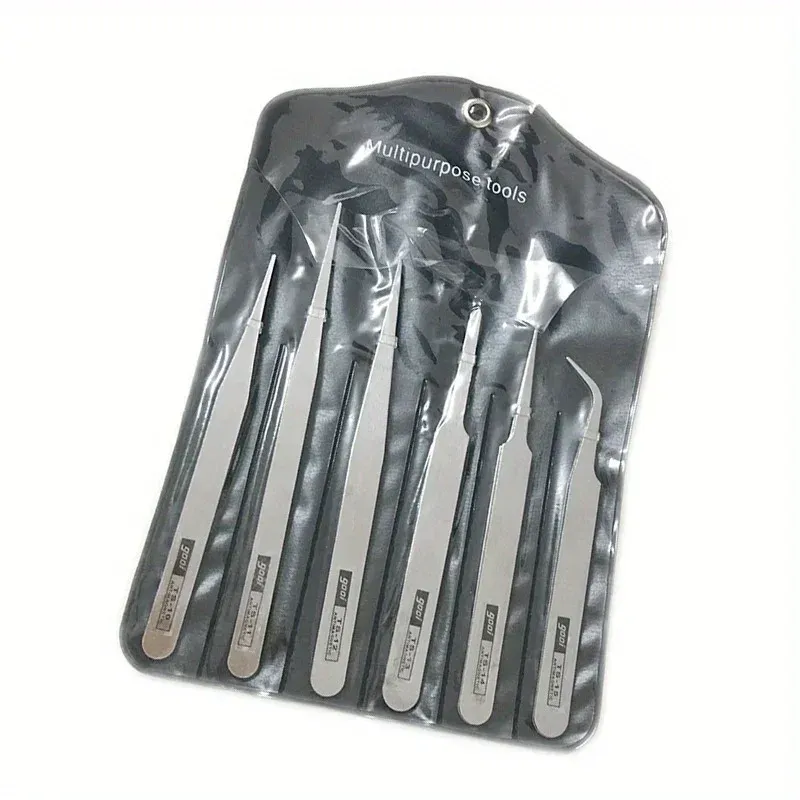 6-teilige Pinzette aus Edelstahl Ts-15 Sukkulenten DIY Ellenbogenpinzette Gooi-Pinzetten-Set