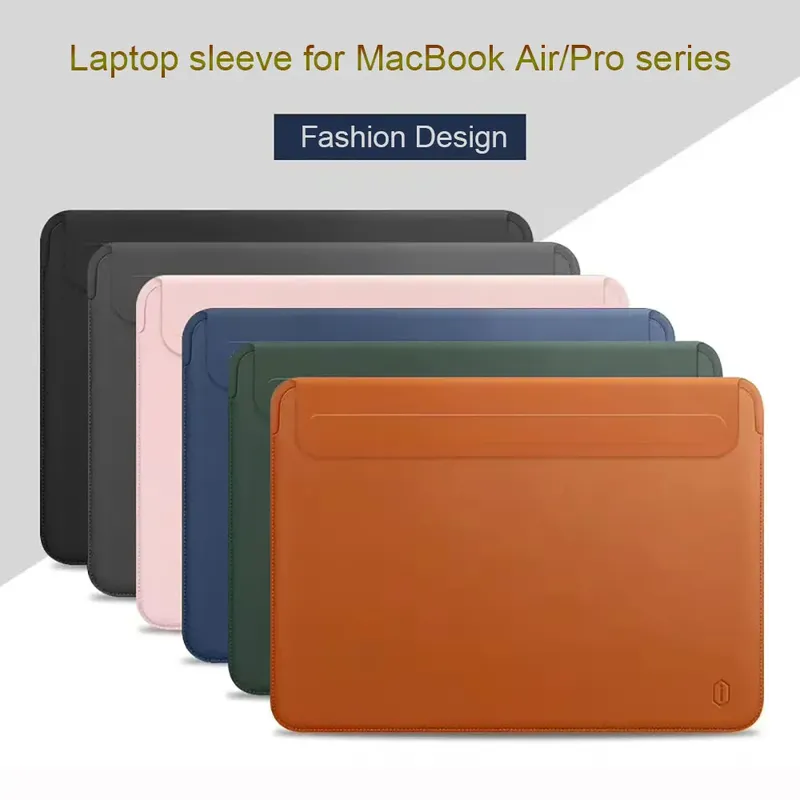 WiWU Laptop-Hülle für MacBook Air 13, M2, A2681, ultradünne Leder-Notebook-Hülle für MacBook Pro 16, 14, wasserdichte Laptop-Tasche