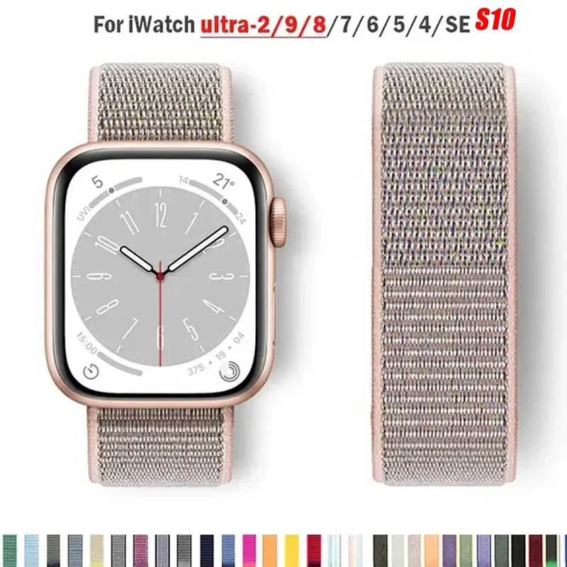 Nylon-Sportschlaufenarmband für Apple Watch Band 44 mm 42/40 mm 45 mm 38/41 mm Stolzarmband iwatch Ultra2 49 mm Serie 9 8 se 7 6 5 4 3