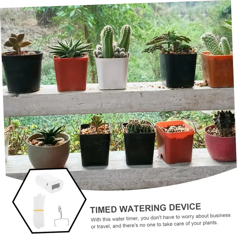 Automatische Pflanzenbewässerungspumpe für Zuhause, Sprinkler-Tropfbewässerungsgerät mit 2/4/8/16 Köpfen, Pumpen-Timer-System-Kit, Gartenwerkzeug