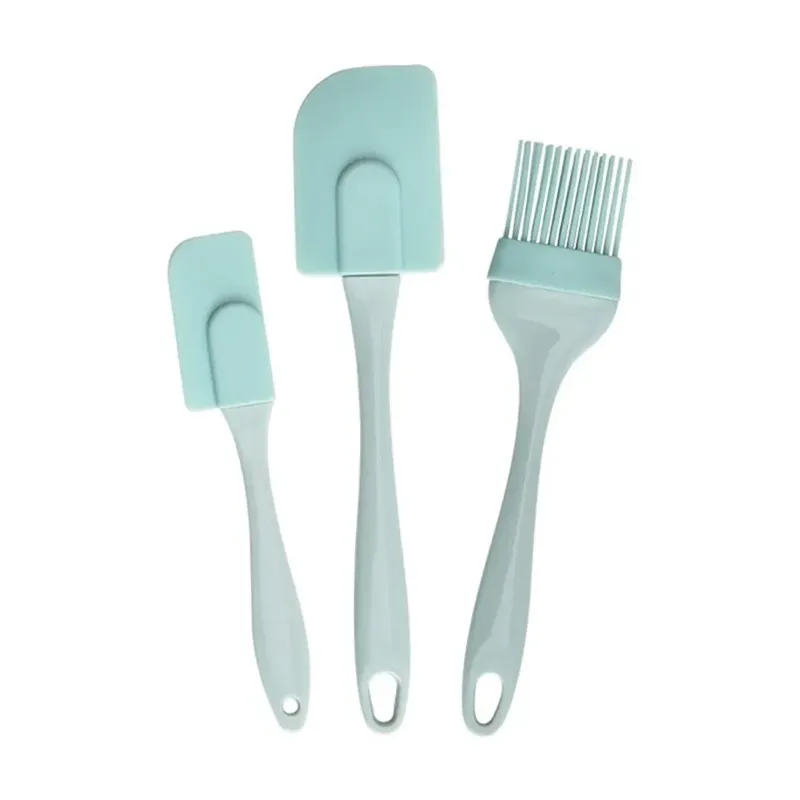 3Pcs Creme Schaber DIY Brot Kuchen Butter Spachtel Mixer Öl Pinsel Küche Backen Werkzeug Silikon Spatel Nicht-stick