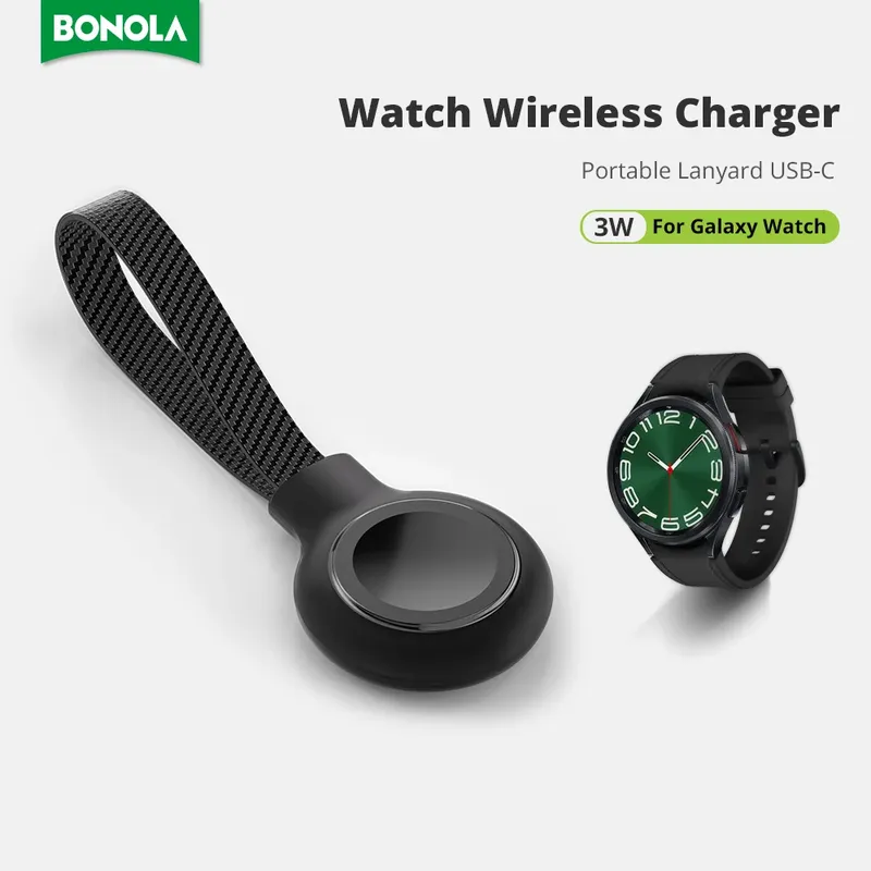 Bonola Lanyard-Uhrenladegerät Typ C für Samsung Watch Ultra 8 7 6 5, tragbare magnetische kabellose Uhrenladegeräte für Galaxy Watch