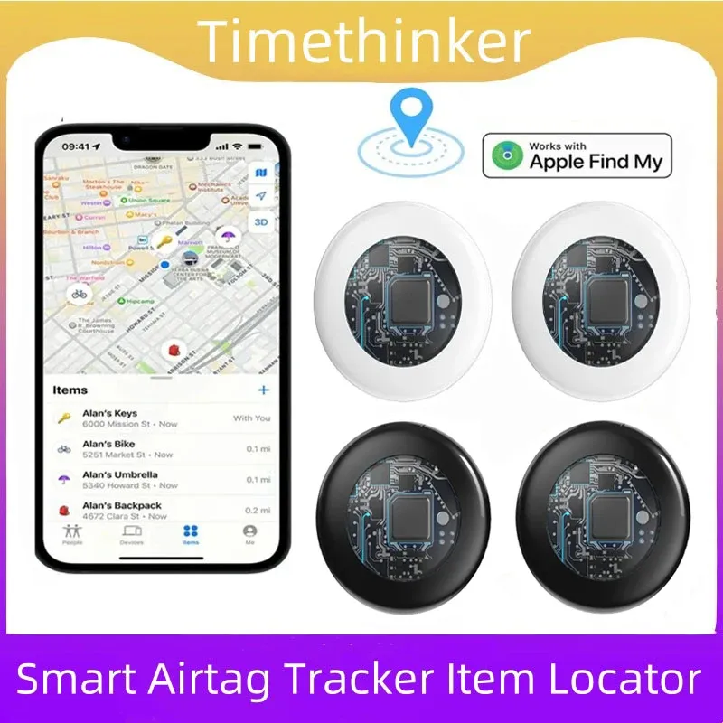 Timethinker Bluetooth GPS Tracker Smart Tag Airtag Funktioniert mit Apple Find My APP ITag Locator Air Tags Pet Key Finder für iOS