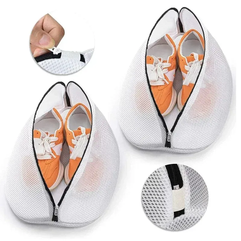 Mesh Wäschesack Waschmaschine Schuhe Tasche mit Reißverschlüssen Reise Schuh Aufbewahrungstaschen Schutzkleidung Aufbewahrungsbox Organizer Taschen