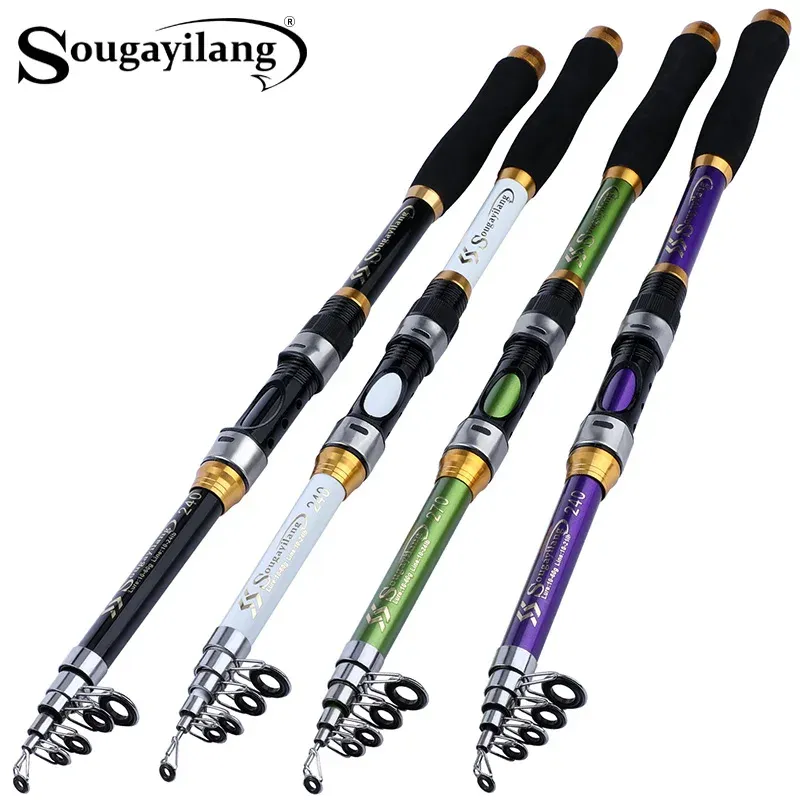 Sougayilang 4 Farben Teleskop Angelrute 1,8 m-3,3 m Glasfaser Eva Griff Karpfen Spinn rute Angelrute Angel gewicht 5kg