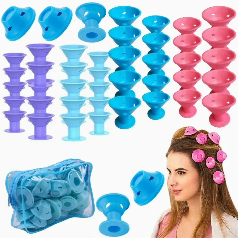 10/20 stücke Weiche Gummi Lockenwickler Silikon Heatless Lockenwickler Clips Keine Verletzt Lockenwickler Friseur DIY Haar Styling Werkzeuge