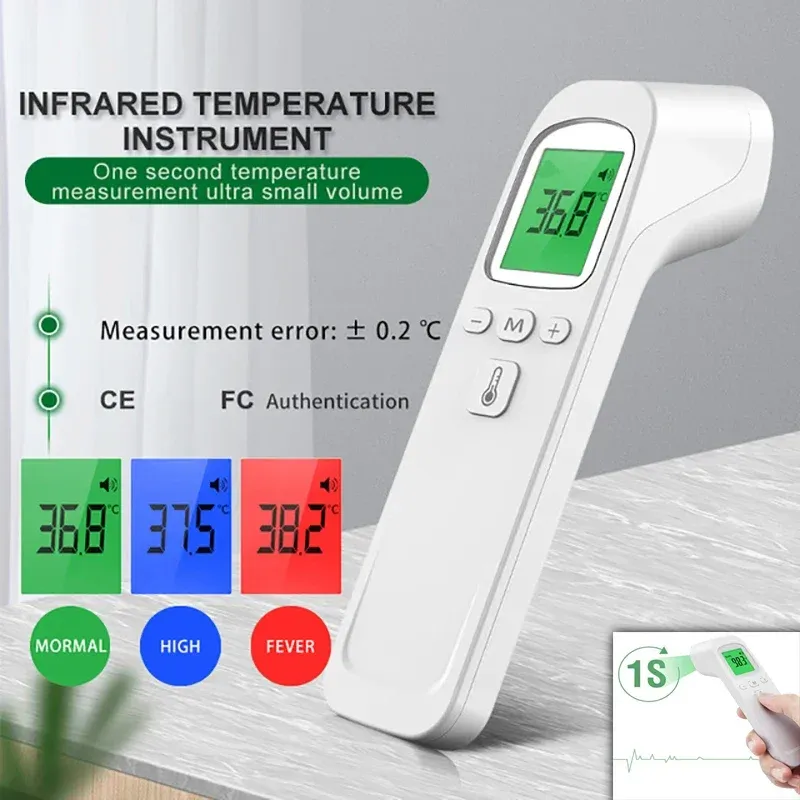 AiQUE Infrarot-Thermometer, digitales LCD-Körpermessung, für Kinder und Erwachsene, Fieber, IR, berührungsloses Termometro für Kinder