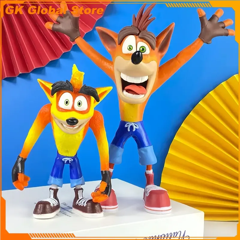 Neue 20 cm Crash Bandicoot Anime Figur Peripherie Kawaii Modell Raum Dekoration Sammlung Desktop Ornament Geburtstag Geschenke Spielzeug Kind