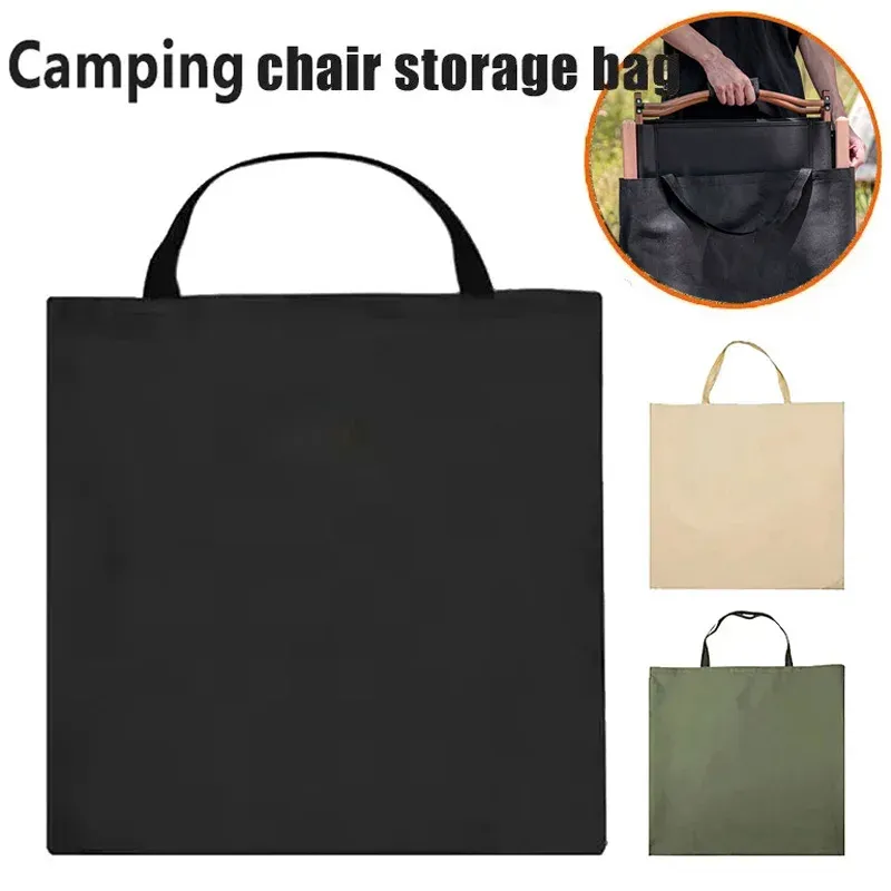 Campingstuhl-Aufbewahrungstasche, Größe 2, 3 Farben, faltbare wasserdichte Stuhl-Einkaufstasche für den Außenbereich, robust (schwarz, khakigrün)