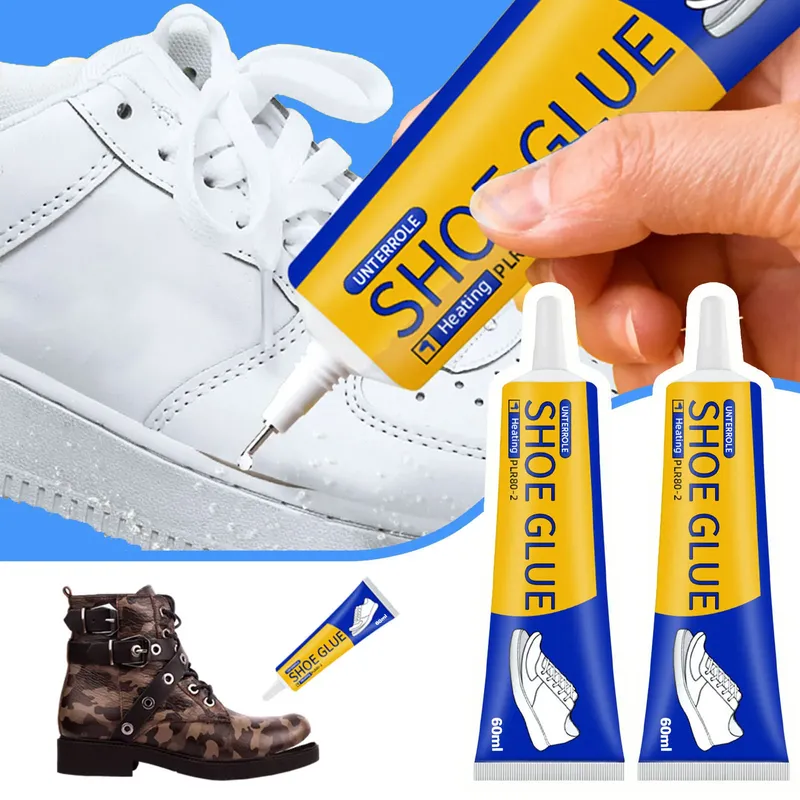 60 ml transparenter Schuhreparaturkleber, geruchsarm, starker Klebstoff, weicher Harz-Schuhkleber zur Befestigung abgenutzter Schuhe oder Stiefel. Super Stabilität