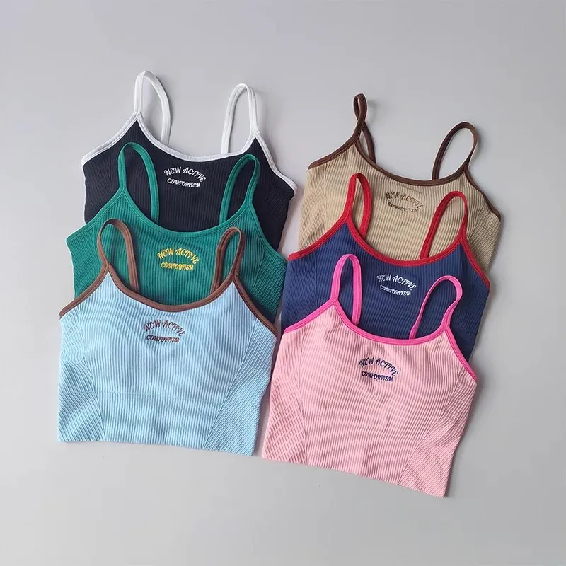 Frauen Atmungsaktive Sport-Bh Fitness Tops Gym Crop Top Büstenhalter Push-Up Leibchen Sport Bhs Gym Workout Top Brief Yoga Bh