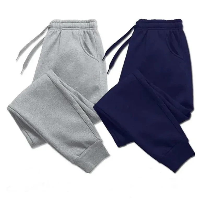 Männer Casual Hosen Herbst Winter Fleece Jogginghose Männer Lauf Jogger Sport Gym Hose Mode Einfarbig Workout Lange Hosen