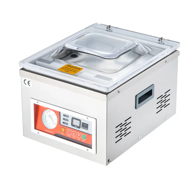 SucceBuy DZ-260A Kammer-Vakuumiergerät mit 39,9 cm langer Dichtungslänge, Küchen-Vakuumverpackungsmaschine für Zuhause, Lebensmittel, Fleisch, Marinaden
