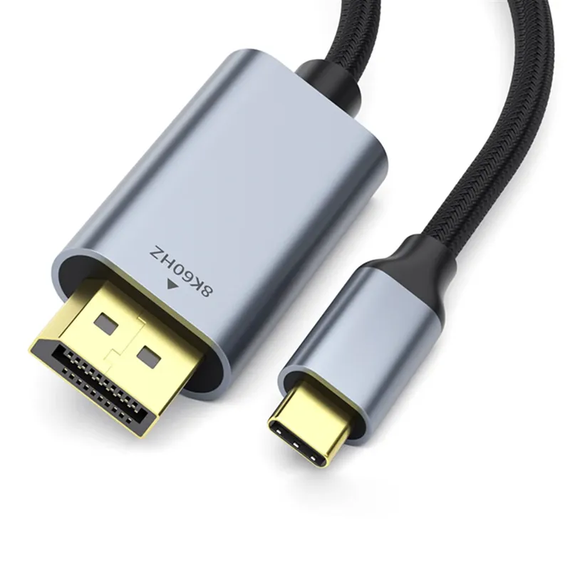 Vothoon USB C auf DisplayPort 1.4 Kabel 8K 60Hz USB Typ C auf DP Einwegübertragung Audiokabel für Typ-C-Laptops Galaxy S25U