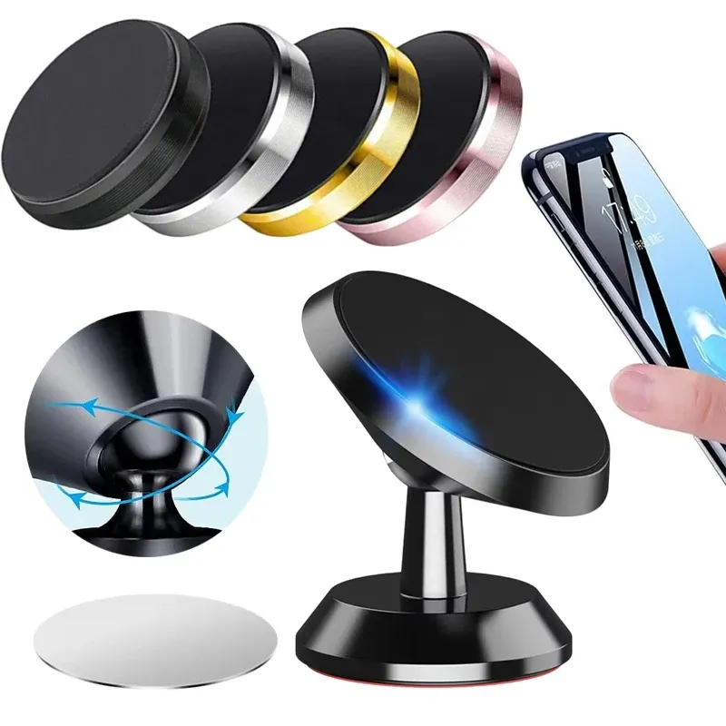 Magnetischer Autotelefonhalter, magnetische Halterung, zum Aufkleben auf dem Armaturenbrett, Wand, mobile Handyunterstützung im Auto für iPhone, Samsung, Xiaomi