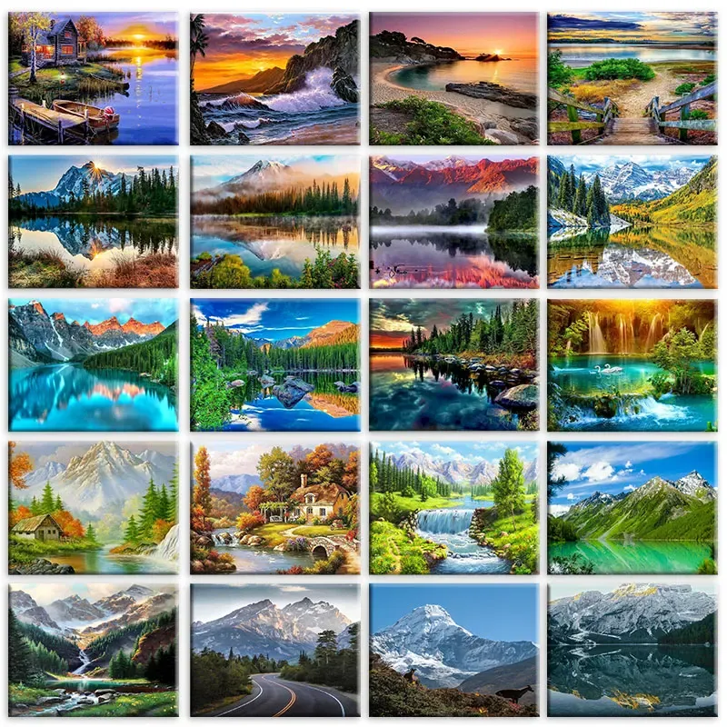 GATYZTORY Malen nach Zahlen auf Leinwand mit Rahmen, DIY-Set für Erwachsene, Zeichnen, Acrylfarbe, Ölbild zum Ausmalen nach Zahlen A