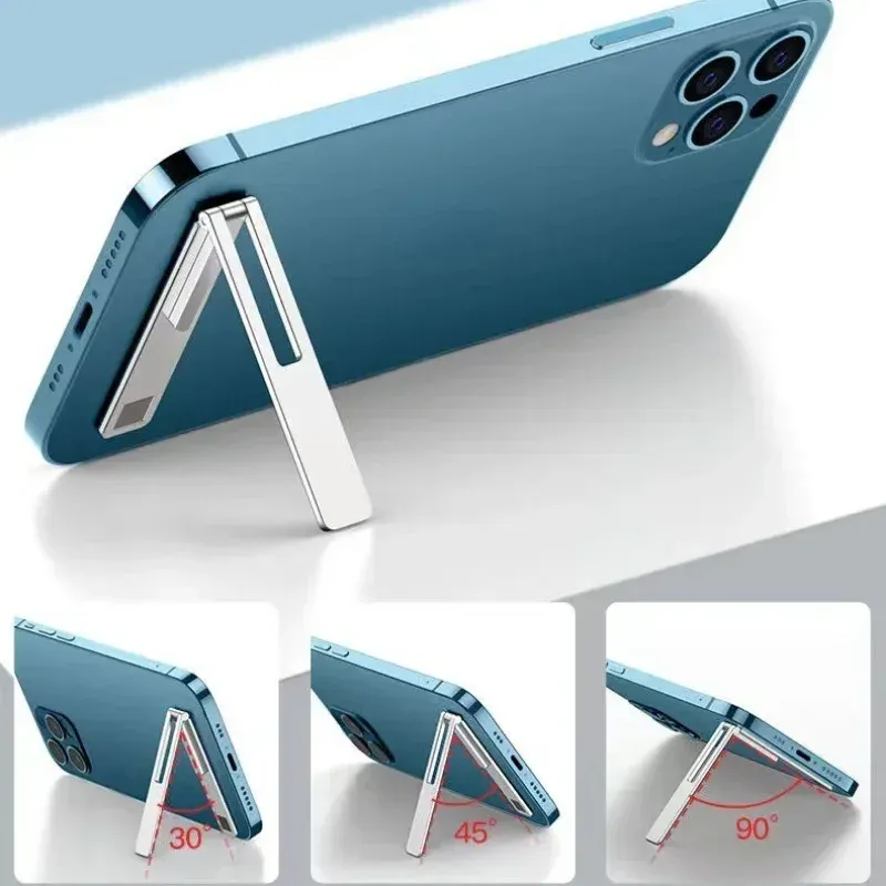 Magnetische, ultradünne, faltbare Handy-Halterung, Metalllegierung, Desktop-Handy-Ständer, universelle Telefon-Unterstützung, Ständer