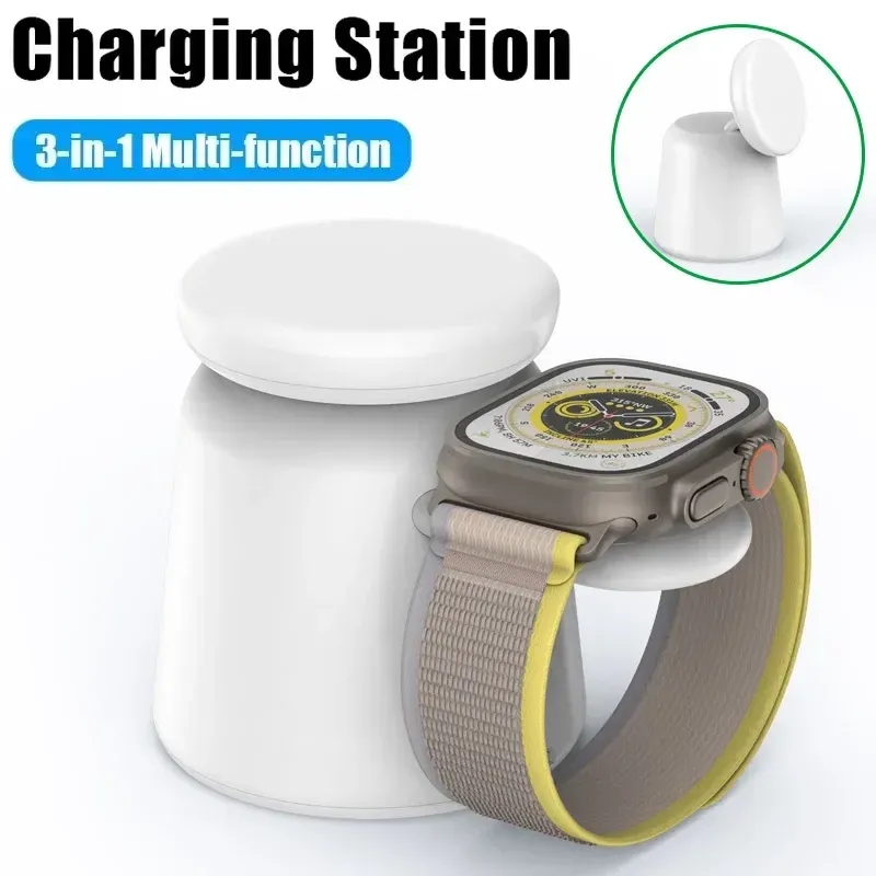 3 in 1 magnetischer kabelloser Ladest änder für magsafe iPhone 15 14 13 12 Pro Max Airpods iwatch 9 8 7 6 Schnell ladestation