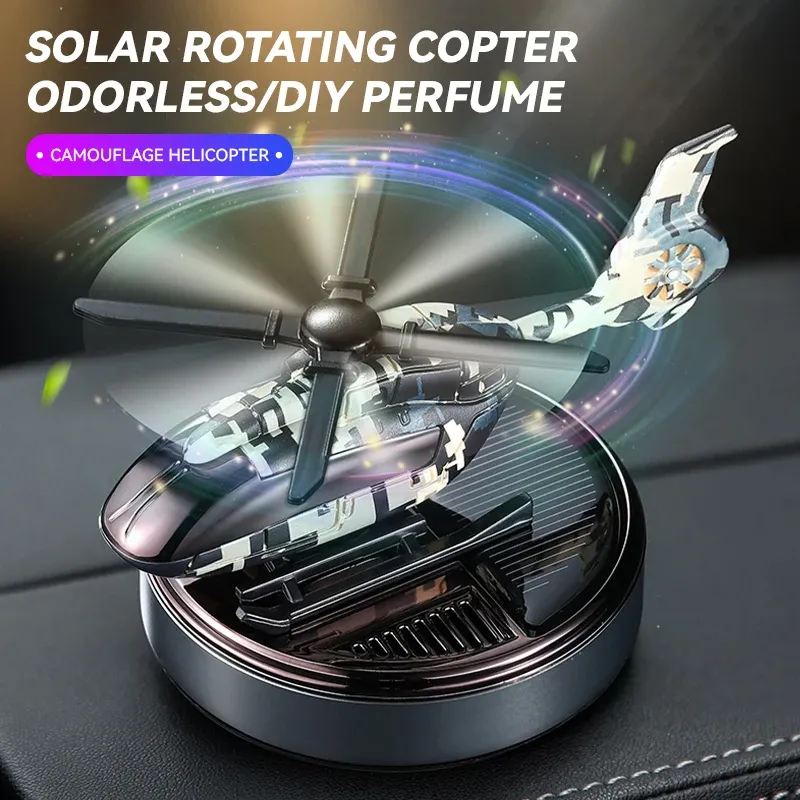 DIY Parfüm Geruchlose solarbetriebene Energie Autozubehör Hubschrauber Ornamente Lufterfrischer Dekorationen Duftdiffusor Männer