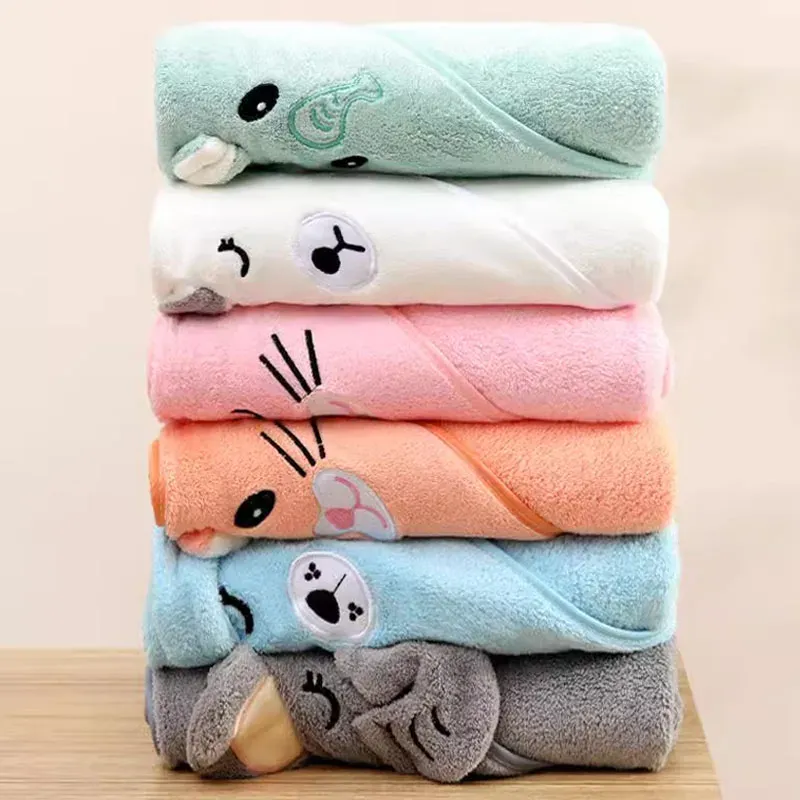 Süßes Badetuch für Babys, weiches, saugfähiges Handtuch, Wickeltuch für Neugeborene, Babydecken für Mädchen und Jungen