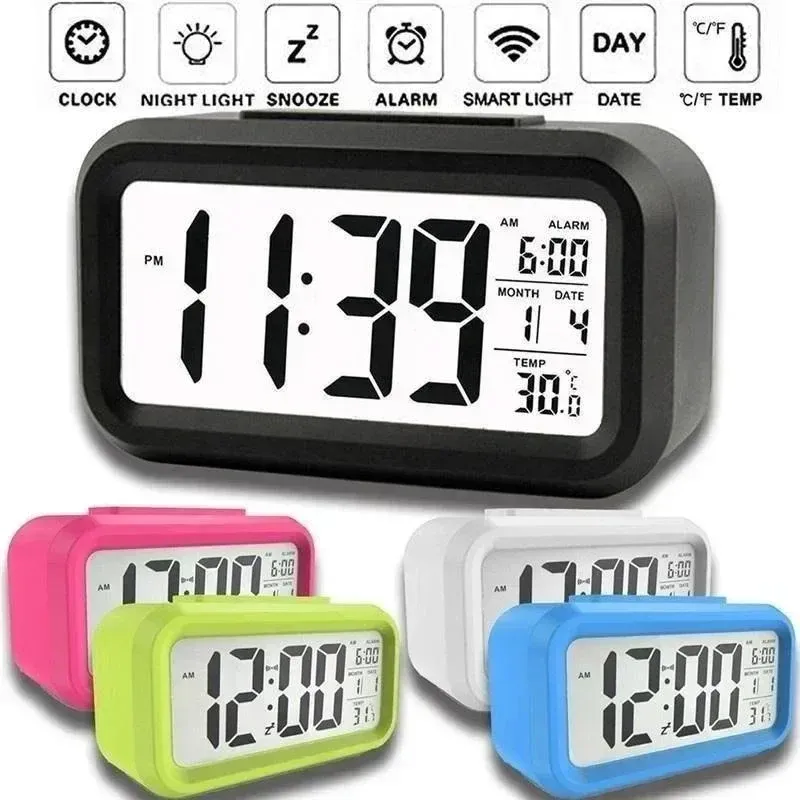 Led Digital Wecker Hintergrundbeleuchtung Daten Zeiten Kalender Desktop Multi-funktion Elektronische Schlafzimmer Dekoration Schreibtisch Dekorationen Wand