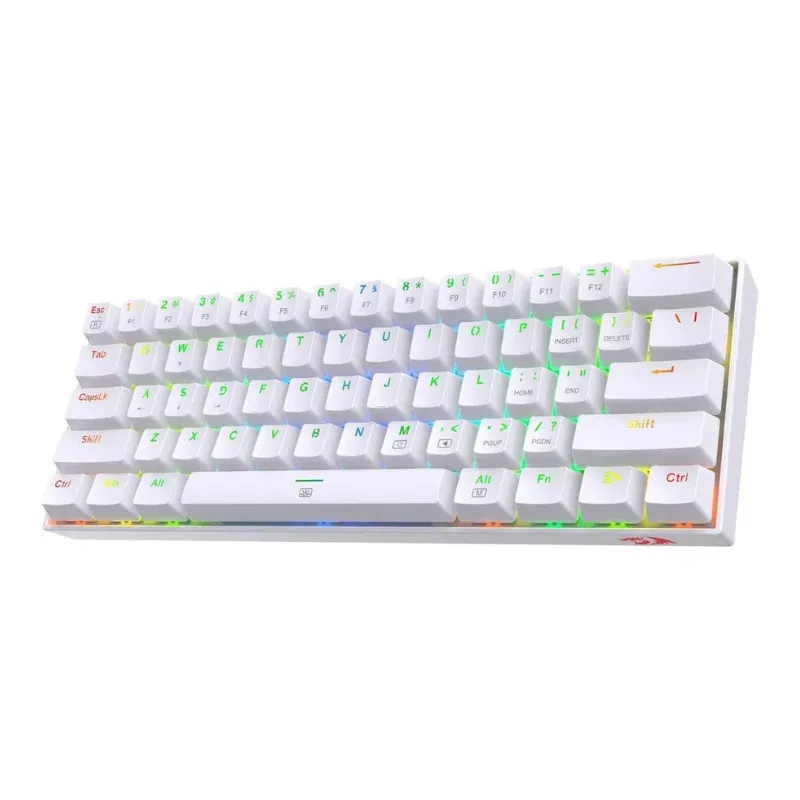Redragon K630 Dragonborn Hot-Swap-fähige 60 % kabelgebundene, lebendige RGB-LEDs, USB-Gaming, 61 Tasten, kompakte mechanische Tastatur, Pro-Software, Cus