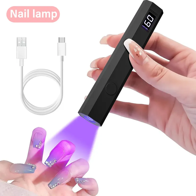 YIKOOLIN UV-Licht für Gelnägel, Mini-UV-Nagellampe, professionelles LED-Licht zum Aushärten von Gellack, 2 Timing-Modi für den Heimsalon