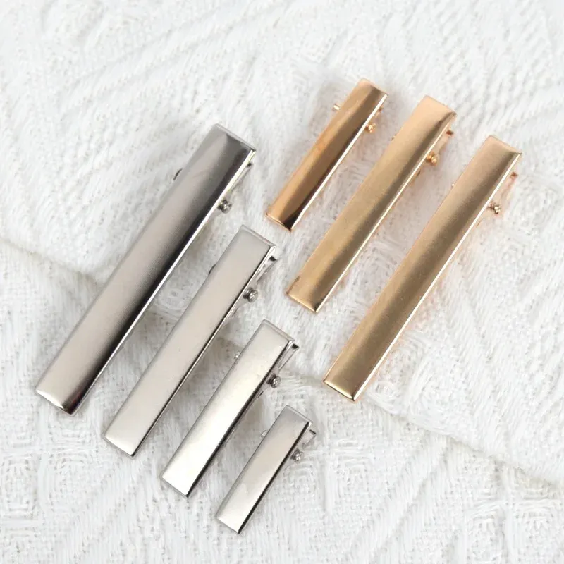 50Pcs Haar Alligator Metall Haar Clips Entenschnabel Blank Einstellung Basis DIY Haarnadeln Haarspange Ornament Haar Styling Werkzeug Zubehör