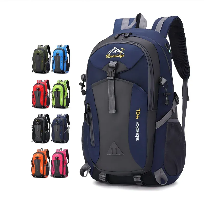 40L Wanderrucksack Reiserucksack für Männer Frauen Camping Wasserdichter Outdoor-Wander-Tagesrucksack Leichter Rucksack