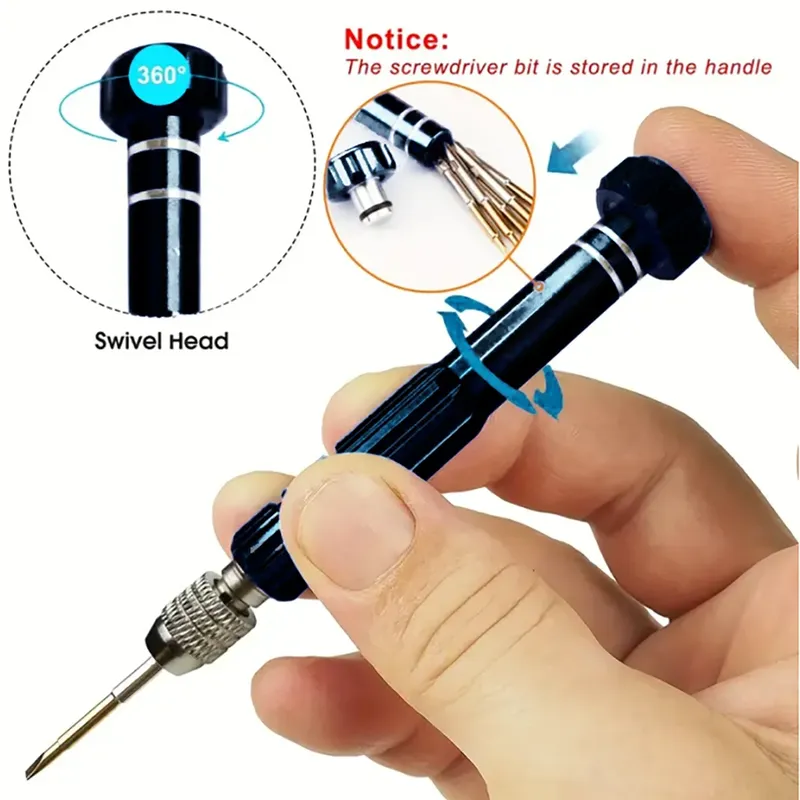 1-teiliges 5-in-1-Multifunktions-Klein-Schraubendreher-Set, Reparaturwerkzeug für Brillen, Sonnenbrillen, Elektronik, Mobiltelefon, Schmuck und mehr