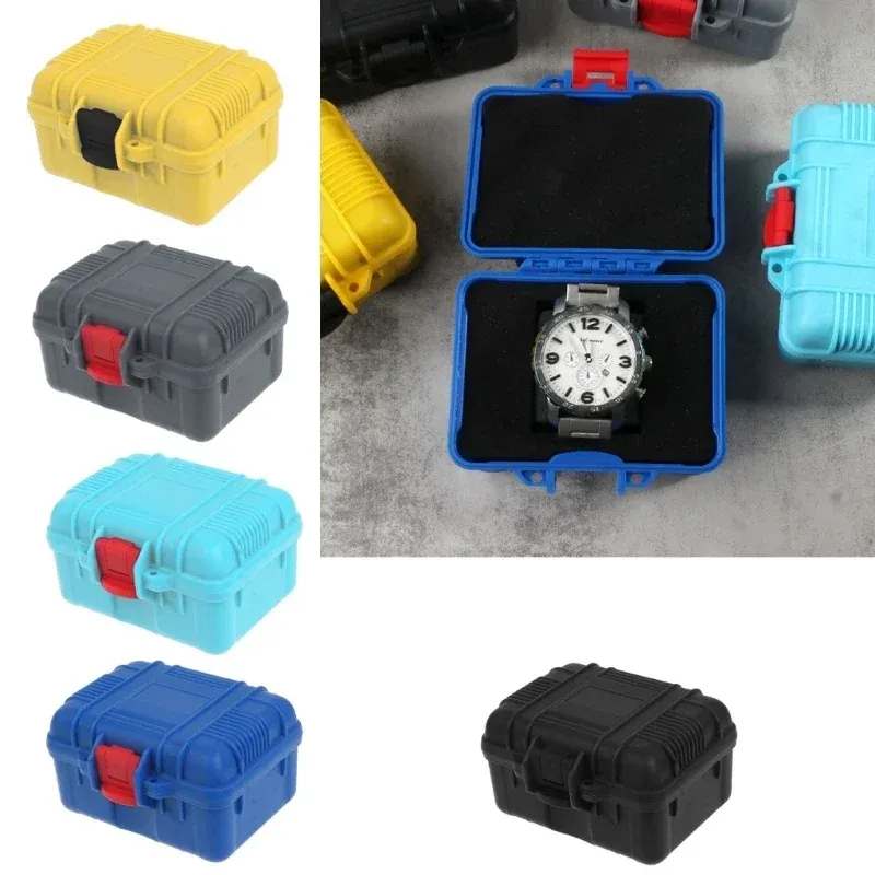 1-Slot schlagfeste Uhrenbox wasserdichte Uhr Kunststoff Uhrenaufbewahrungsbox ABS-Material für Reisenuhr