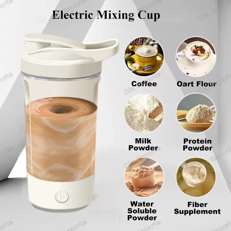Elektrischer Mixer-Becher Tragbarer Mixer-Becher Milchpulver Proteinpulver Mixer Automatischer Shaker-Becher für Zuhause Reisen Outdoor Sport Fitnessstudio