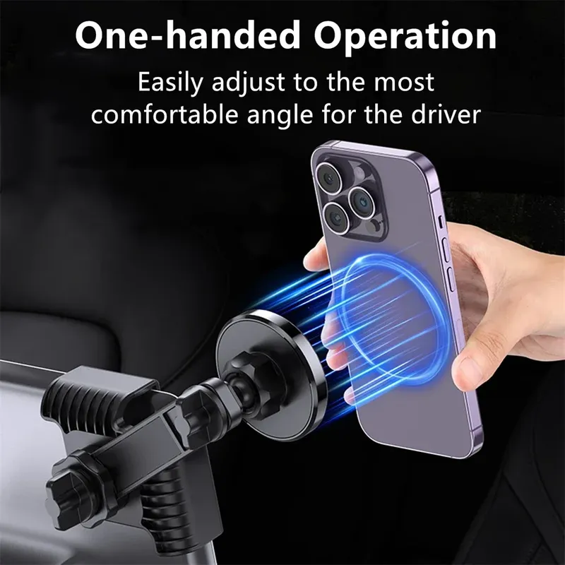 Magnetische Auto-Handyhalterung 360° °   Drehbarer Display-Bildschirm-Seitenhalter, stabiler Ständer für Auto-Innenausstattung, einfache Installation