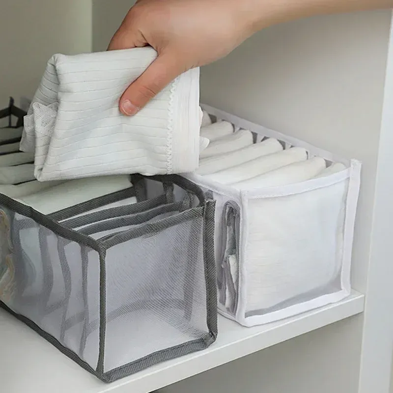 Multifunktionale Aufbewahrungstasche für Babys, Schubladenteiler aus Nylongewebe, Unterwäsche- und Socken-Aufbewahrungsbox mit Wabenstruktur, Kleiderschrank-Aufbewahrung.