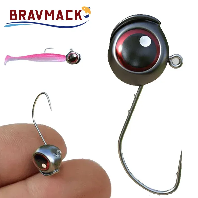 10 Stück/Packung 2,5g 3g 3,5g 5g Bleikopf-Jighaken mit Widerhaken Root Ned Hook Angelhaken mit T-Schwanz Weichköder Angelzubehör Großäugiger Angelhaken - 3.68 EUR
