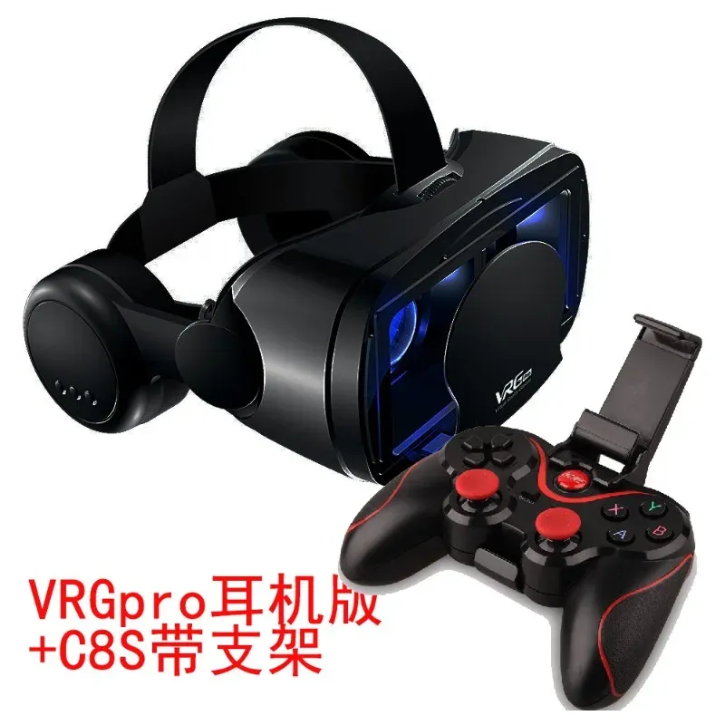 VR-Brille Virtual Reality 3D-VR-Brille Google Cardboard Headset zur Verwendung mit Smartphone Android Virtuelle Brille mit Gamepad