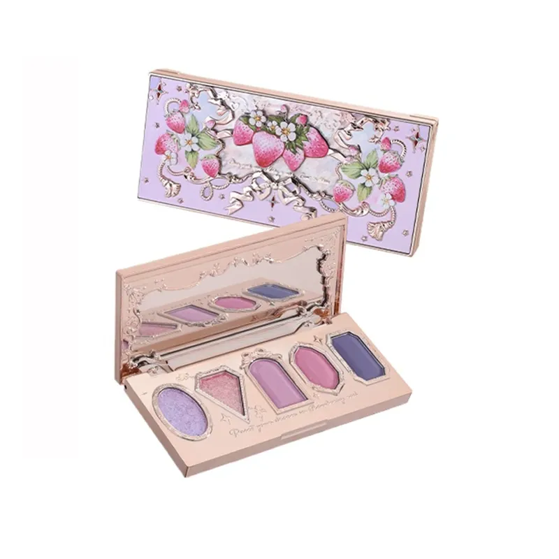 Flower Knows Violet Eye Shadow Strawberry Rococo Series Fünf-Farben-Lidschatten-Palette G01 Starmoon Strawberry 0,21OZ./6G