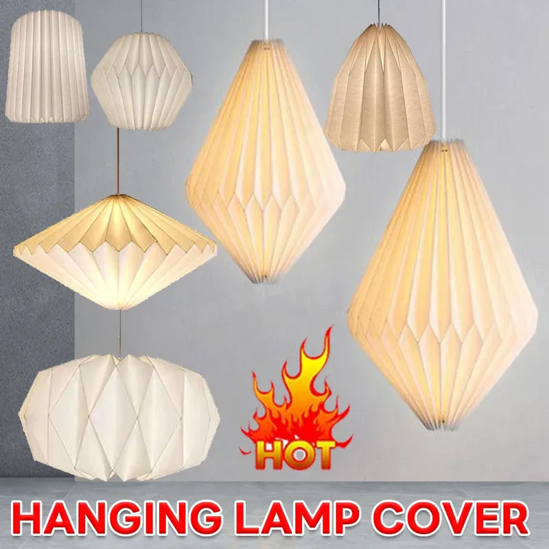 Hängelampe Abdeckung nordischen Stil Kronleuchter Lampen schirm kreative Papier Origami Decke Anhänger Lampen schirm für Wohnzimmer Dekor