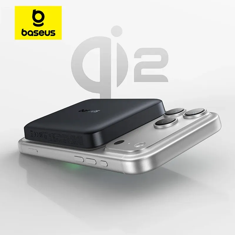 Baseus Qi2 Magnetische Powerbank 10000 mAh 15 W kabelloses Laden 22,5 W kabelgebundenes Laden Qi2-zertifiziert für iPhone 16 15 14 13 12 Pro Max