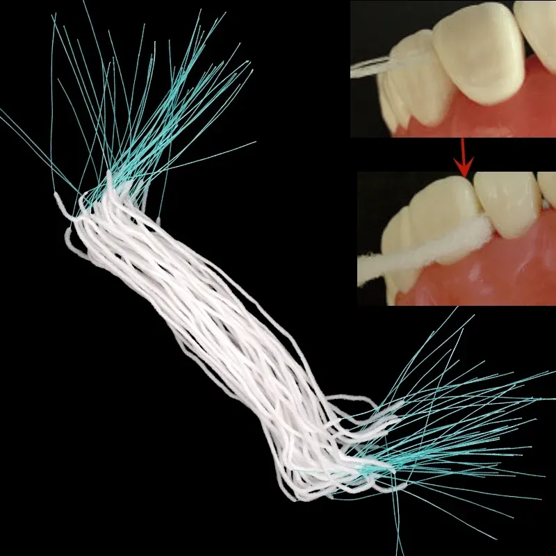 50Pcs Zahnseide Zahnstocher Wasser Erweiterte Kieferorthopädische Flosser Multifunktionale Reinigung Draht Linie Einfädler für Implantate Hosenträger