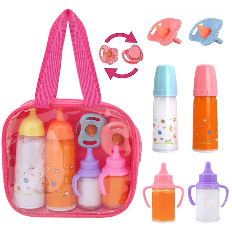Baby Disappearing Doll Feeding Set Wear für wiedergeborene Babypuppen, mehrere Babypuppenzubehör, bestes Geburtstagsgeschenk für Kinder.