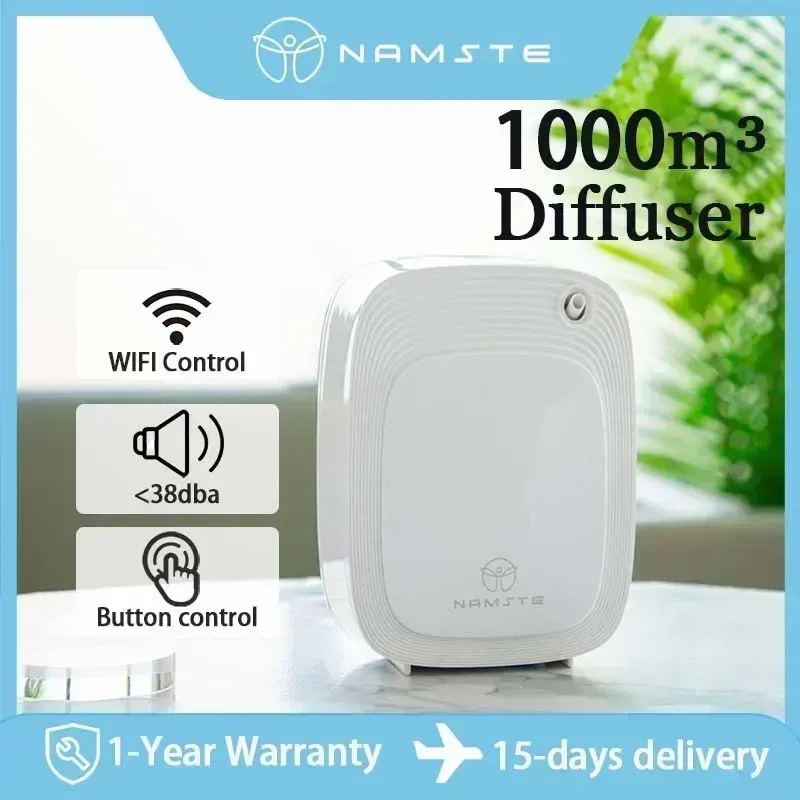 Namaste 1000 m3 Lufterfrischer für Zuhause, elektrisch, aromatische ätherische Öle, Luftreiniger, Parfüm, Duftdiffusor, WLAN-Kapazität 200 ml
