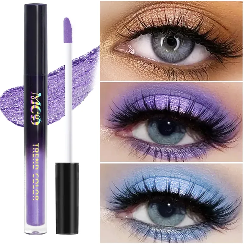 Wasserfeste flüssige Lidschatten-Palette mit 13 Schattieren – hochglänzendes, langlebiges und wischfestes Make-up-Set für glamouröse Glitzer