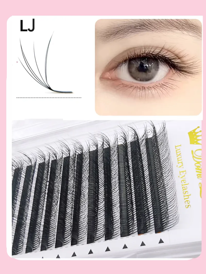 5D Wilde Falsche Wimpern Mehrschichtige Nerz Wimpernverlängerung LB LC LJ Curl Hochwertige Wimpern Vorgefertigte Fächer Einzelwimpern