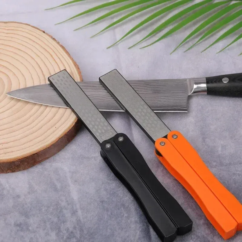 1pc Tragbare Doppel Seite Schleifstein Professionelle Küche Spitzer für Tasche Klappmesser Schärfen Stein Spitzer Diamant